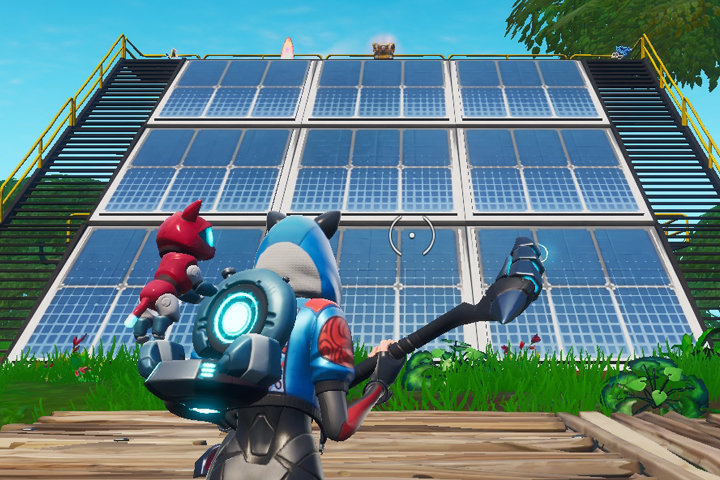 Fortnite Visiter Un Panneau Solaire Dans La Neige Le - 