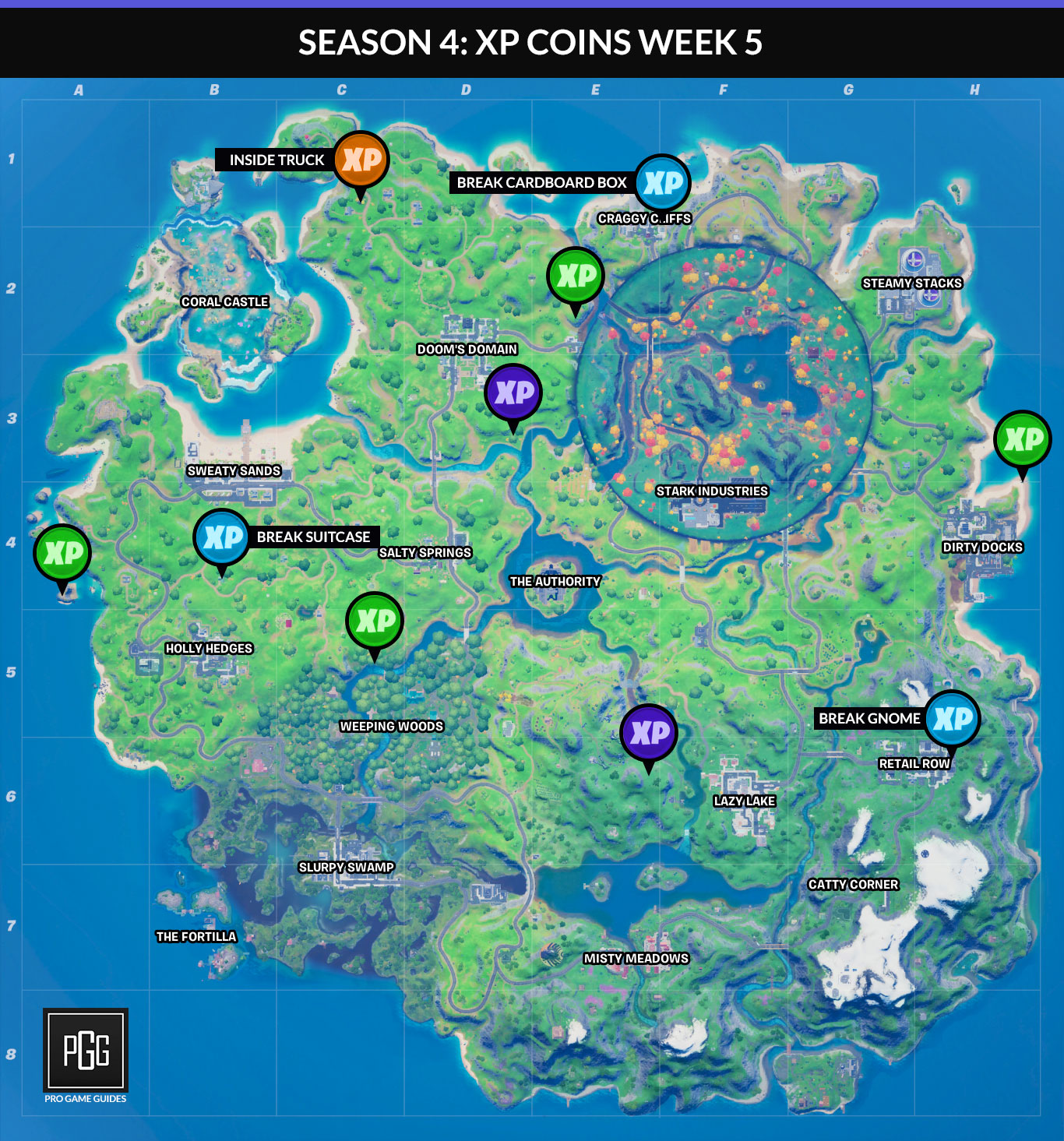 Fortnite Pieces D Xp En Semaine 9 Saison 4 Ou Se Trouvent Leurs Emplacements Pour Gagner De L Experience Breakflip Actualites Et Guides Sur Les Jeux Video Du Moment